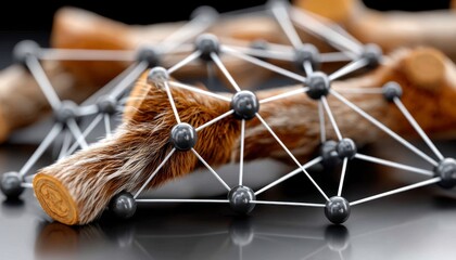 In this captivating image, we witness the convergence of nature and technology, symbolized by a blockchain network intertwining with organic elements The juxtaposition creates a powerful visual