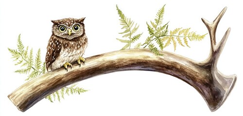 owl sitting on a branch