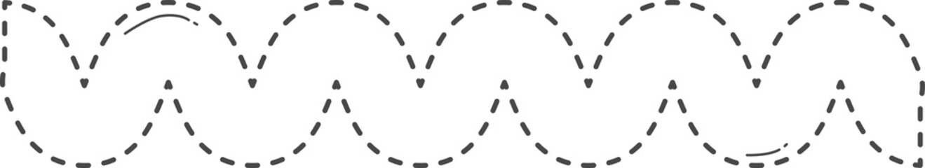 Dot to dot of cartoon art wave.