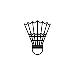 Badminton shuttlecock illustration in minimalist black and white  