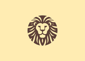 Lion head logo with bold and regal design