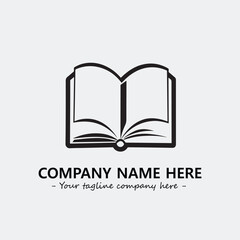 Book illustration black and white for logo company vector image
