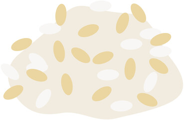 Rice Icon Cartoon Style