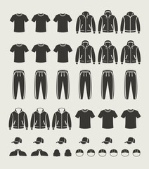 cloths mockup, vector mockup, digital, vector t shirts, vector shirts, silhouette clothing, shirt, clothes, fashion, vector, t-shirt, jacket, dress, illustration, set, wear, design, polo, coat, men, t