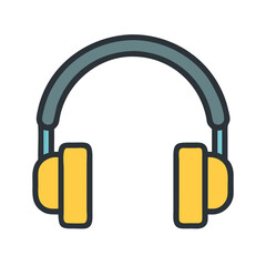 Headphones with Padded Earcups Icon Design
