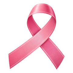 Pink ribbon breast cancer isolated on transparent background