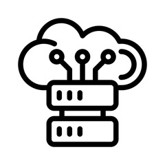 cloud data line icon