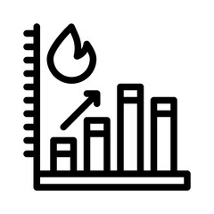 trend arrow line icon