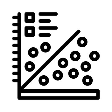 scatter plot line icon