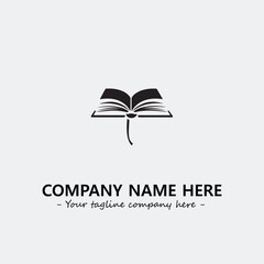 Book illustration black and white for logo company vector image
