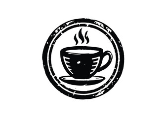 Latte Art Heart Shape Coffee, Design for Logo Symbol Icon. Sketch Hand drawn single line art use for logo illustration style.