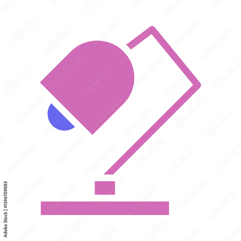 Aufkleber stylized depiction of a desk lamp with minimalist design elements and soft colors
