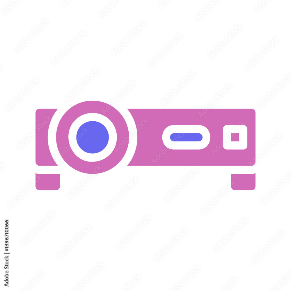Aufkleber stylized vector graphic projection device illustration with vibrant color scheme
