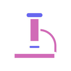 Minimalist Microscope Icon Representing Science, Research, and Discovery