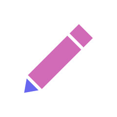 A pastel color pencil icon symbolizing creativity and design process