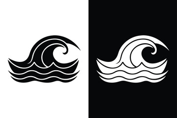 Marine Wave Vector. Storm, Tide, and Water Splash Icons