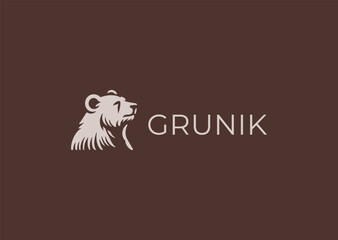 Vintage bear logo with classic rugged charm