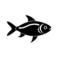 ember tetra fish icon, ember tetra fish silhouette vector illustration-simple silhouette illustration of ember tetra fish, perfect for ember tetra fish logos and icons