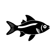 congo tetra fish icon, congo tetra fish silhouette vector illustration-simple silhouette illustration of congo tetra fish, perfect for congo tetra fish logos and icons