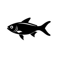 ember tetra fish icon, ember tetra fish silhouette vector illustration-simple silhouette illustration of ember tetra fish, perfect for ember tetra fish logos and icons
