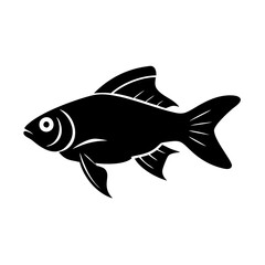 bolivian ram fish icon, bolivian ram fish silhouette vector illustration-simple silhouette illustration of bolivian ram fish, perfect for bolivian ram fish logos and icons