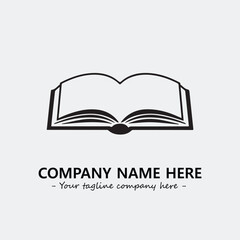 Book illustration black and white for logo company vector image
