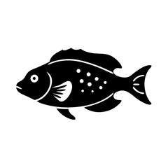 electric blue ram fish icon, electric blue ram fish silhouette vector illustration-simple silhouette illustration of electric blue ram fish, perfect for electric blue ram fish logos and icons