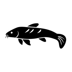 kuhli loach fish icon, kuhli loach fish silhouette vector illustration-simple silhouette illustration of kuhli loach fish, perfect for kuhli loach fish logos and icons