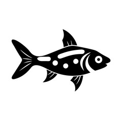 harlequin rasbora fish icon, harlequin rasbora fish silhouette vector illustration-simple silhouette illustration of harlequin rasbora fish, perfect for harlequin rasbora fish logos and icons