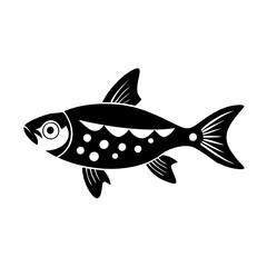 harlequin rasbora fish icon, harlequin rasbora fish silhouette vector illustration-simple silhouette illustration of harlequin rasbora fish, perfect for harlequin rasbora fish logos and icons