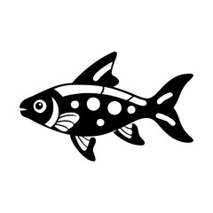 harlequin rasbora fish icon, harlequin rasbora fish silhouette vector illustration-simple silhouette illustration of harlequin rasbora fish, perfect for harlequin rasbora fish logos and icons