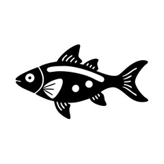 harlequin rasbora fish icon, harlequin rasbora fish silhouette vector illustration-simple silhouette illustration of harlequin rasbora fish, perfect for harlequin rasbora fish logos and icons
