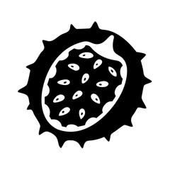 kiwano horned melon icon, kiwano horned melon silhouette vector illustration-simple silhouette illustration of kiwano horned melon, perfect for kiwano horned melon logos and icons