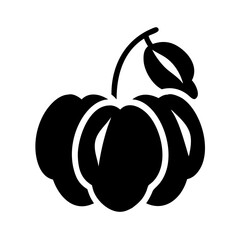 surinam cherry icon, surinam cherry silhouette vector illustration-simple silhouette illustration of surinam cherry, perfect for surinam cherry logos and icons