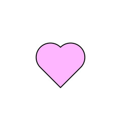 Lilac heart art flat