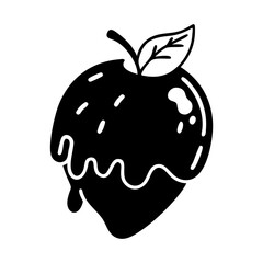 ice apple icon, ice apple silhouette vector illustration-simple silhouette illustration of ice apple, perfect for ice apple logos and icons