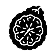 kaffir lime icon, kaffir lime silhouette vector illustration-simple silhouette illustration of kaffir lime, perfect for kaffir lime logos and icons