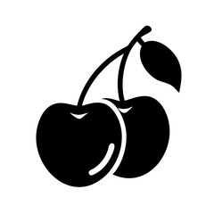 capulin cherry icon, capulin cherry silhouette vector illustration-simple silhouette illustration of capulin cherry, perfect for capulin cherry logos and icons