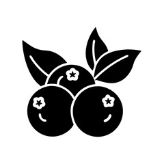 bilberry icon, bilberry silhouette vector illustration-simple silhouette illustration of bilberry, perfect for bilberry logos and icons