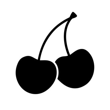 capulin cherry icon, capulin cherry silhouette vector illustration-simple silhouette illustration of capulin cherry, perfect for capulin cherry logos and icons