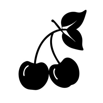 capulin cherry icon, capulin cherry silhouette vector illustration-simple silhouette illustration of capulin cherry, perfect for capulin cherry logos and icons