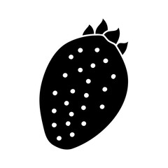 cactus pear icon, cactus pear silhouette vector illustration-simple silhouette illustration of cactus pear, perfect for cactus pear logos and icons