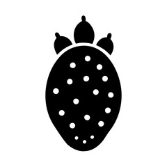 cactus pear icon, cactus pear silhouette vector illustration-simple silhouette illustration of cactus pear, perfect for cactus pear logos and icons