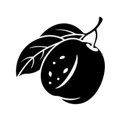 marula fruit icon, marula fruit silhouette vector illustration-simple silhouette illustration of marula fruit, perfect for marula fruit logos and icons
