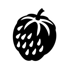 cherimoya fruit icon, cherimoya fruit silhouette vector illustration-simple silhouette illustration of cherimoya fruit, perfect for cherimoya fruit logos and icons
