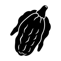 fruit buddha s hand icon, fruit buddha s hand silhouette vector illustration-simple silhouette illustration of fruit buddha s hand, perfect for fruit buddha s hand logos and icons