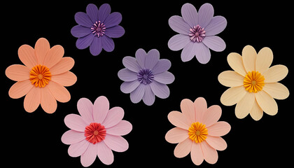 Colorful Flower Shape Sticker Set – Floral Die Cut Stickers for Crafts & Decoration