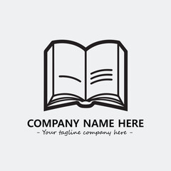 Book illustration black and white for logo company vector image
