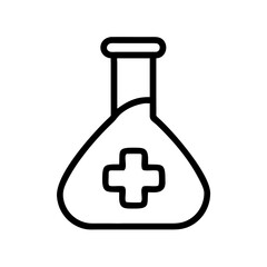 Heart in Flask with Cross Icon Design