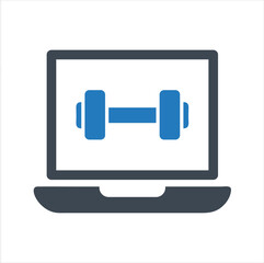 Online fitness icon